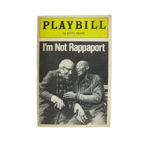 I'm Not Rappaport Playbill 1986 Booth Theatre Judd Hirsch Cleavon Little Ruehl